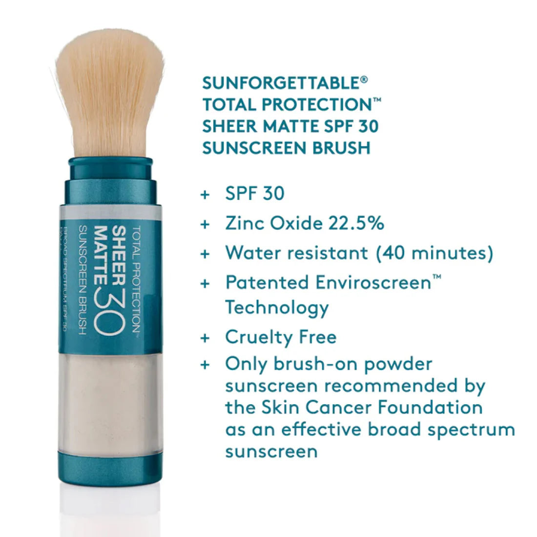 Colorescience Sheer Matte SPF 30 Sunscreen brush Solbeskyttelse