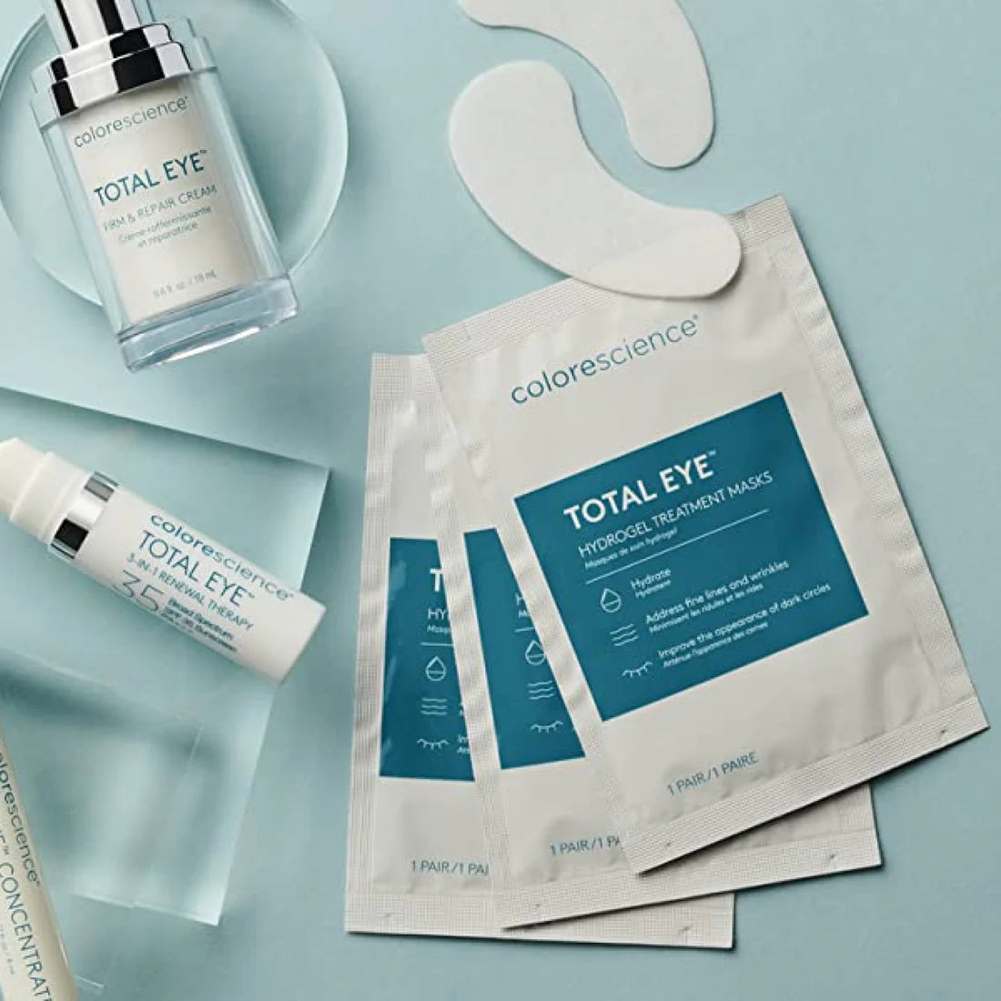 Colorescience Total Eye Hydrogel Treatment Mask pakke 12par Øyeprodukter