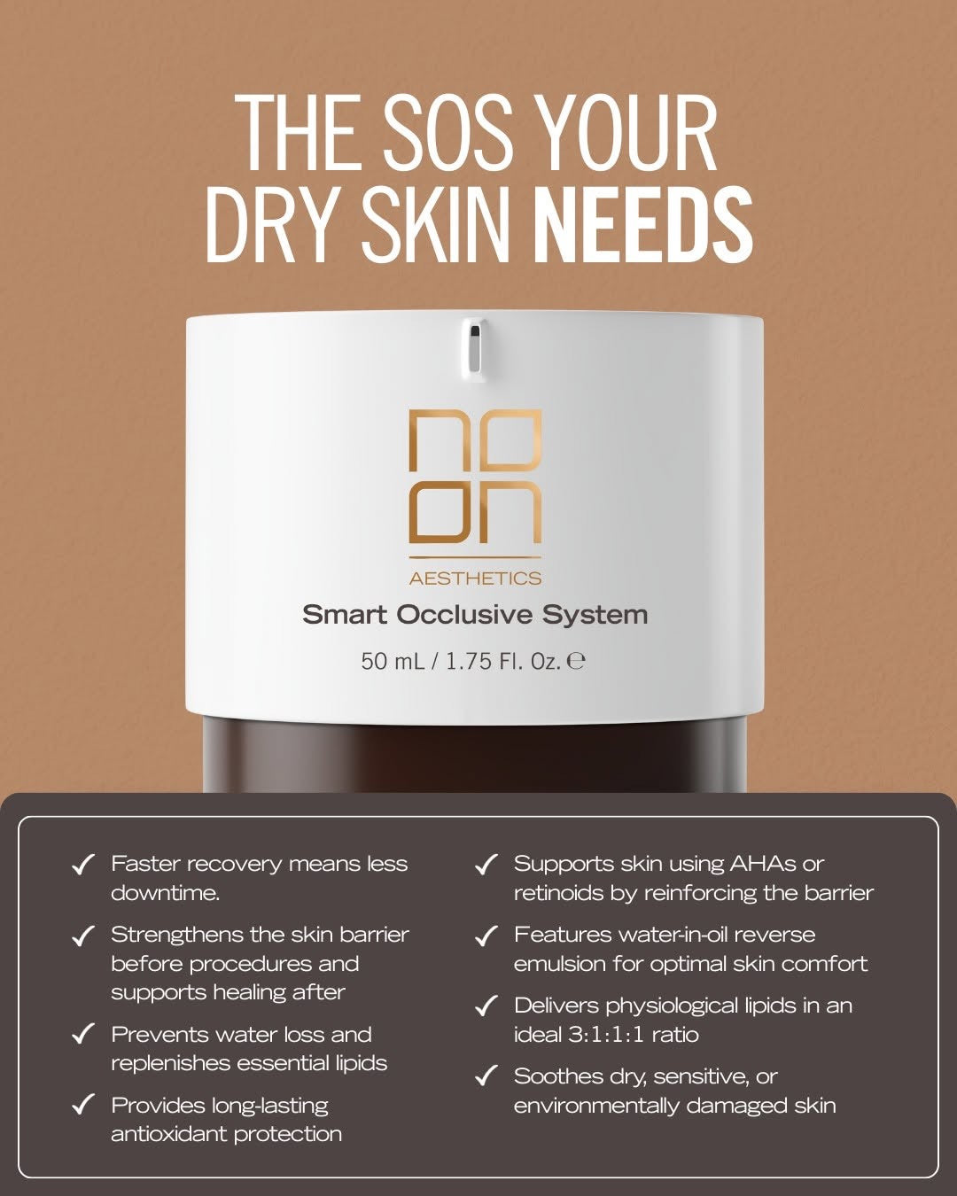 Noon Aesthetics SOS - Smart Occlusive System 50ml Ansiktskrem