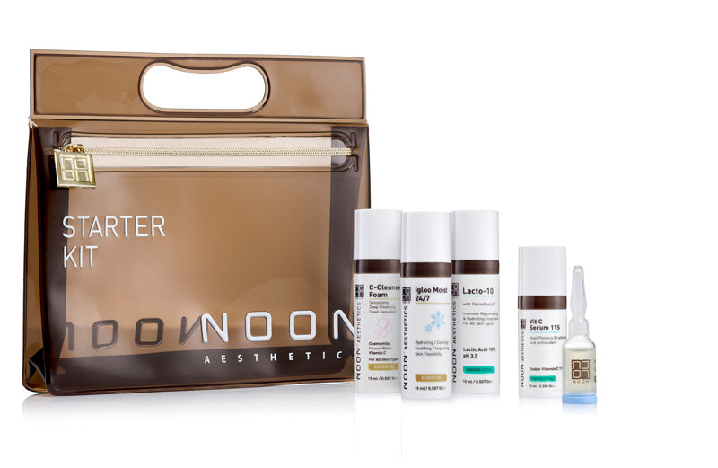 NOON Aesthetics Starter Kit Experience Hudpleierutine