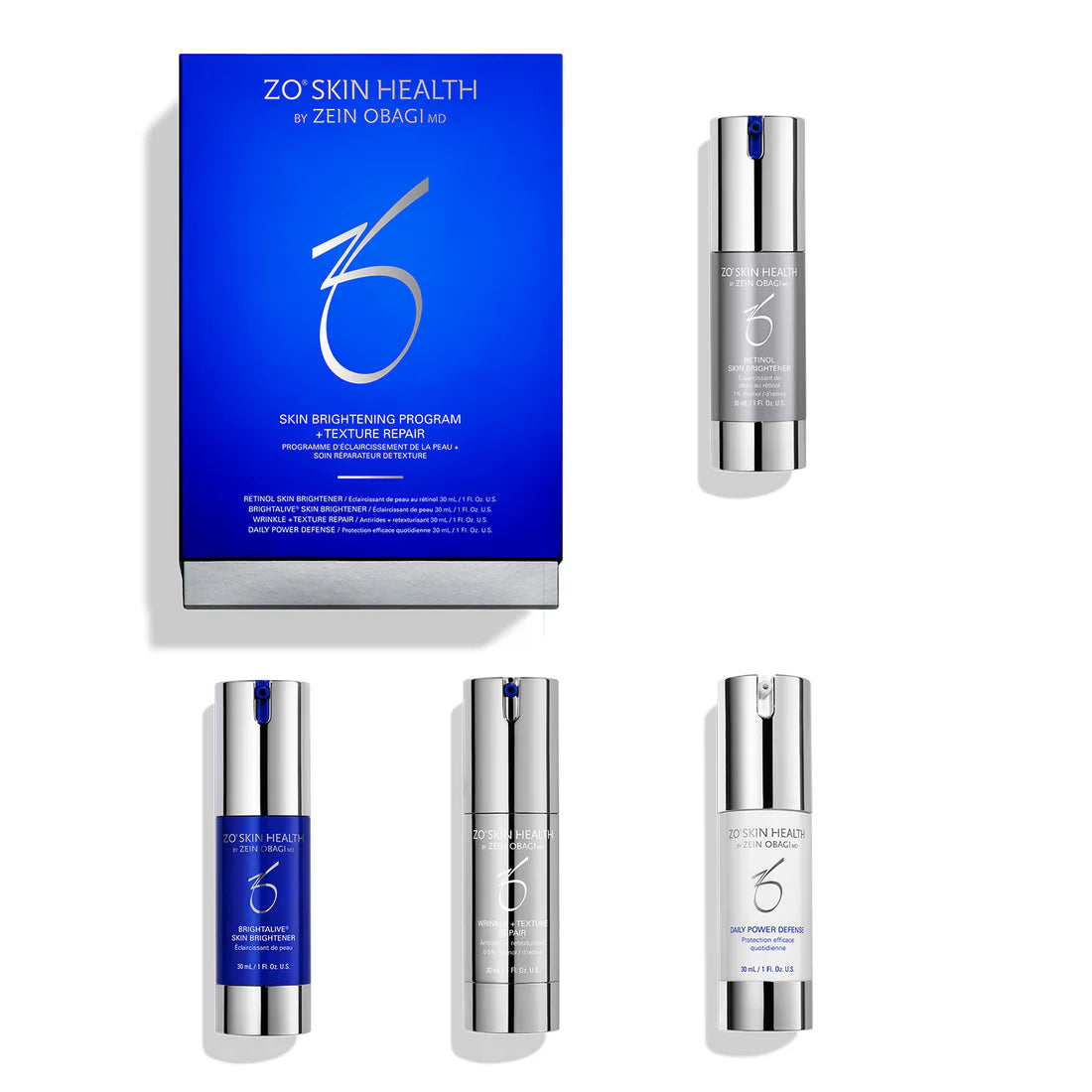 ZO Skin Health Brightening Program + Texture Kit Hudpleierutine