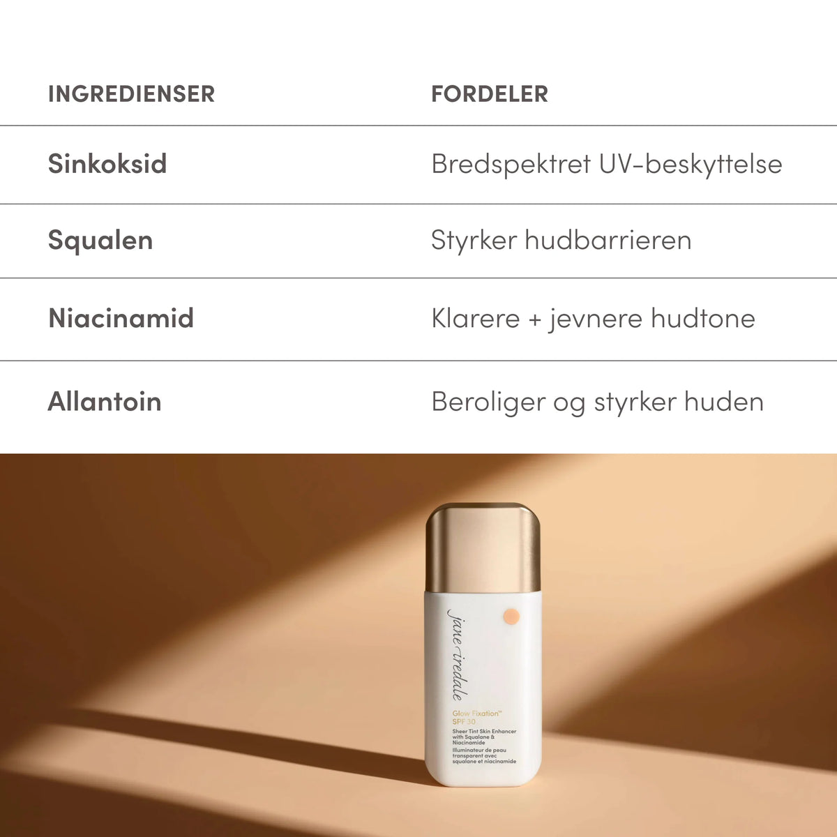 Glow fixation SPF 30 Skin tint - Fair to Light Kosmetikk