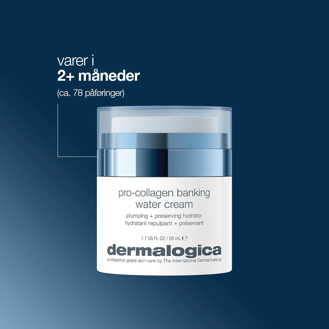 Kampanje: Kjøp Nyheten Dermalogica Pro-Collagen Banking Water Cream, få med Circular Hydration Serum 10ml fukttighetskrem