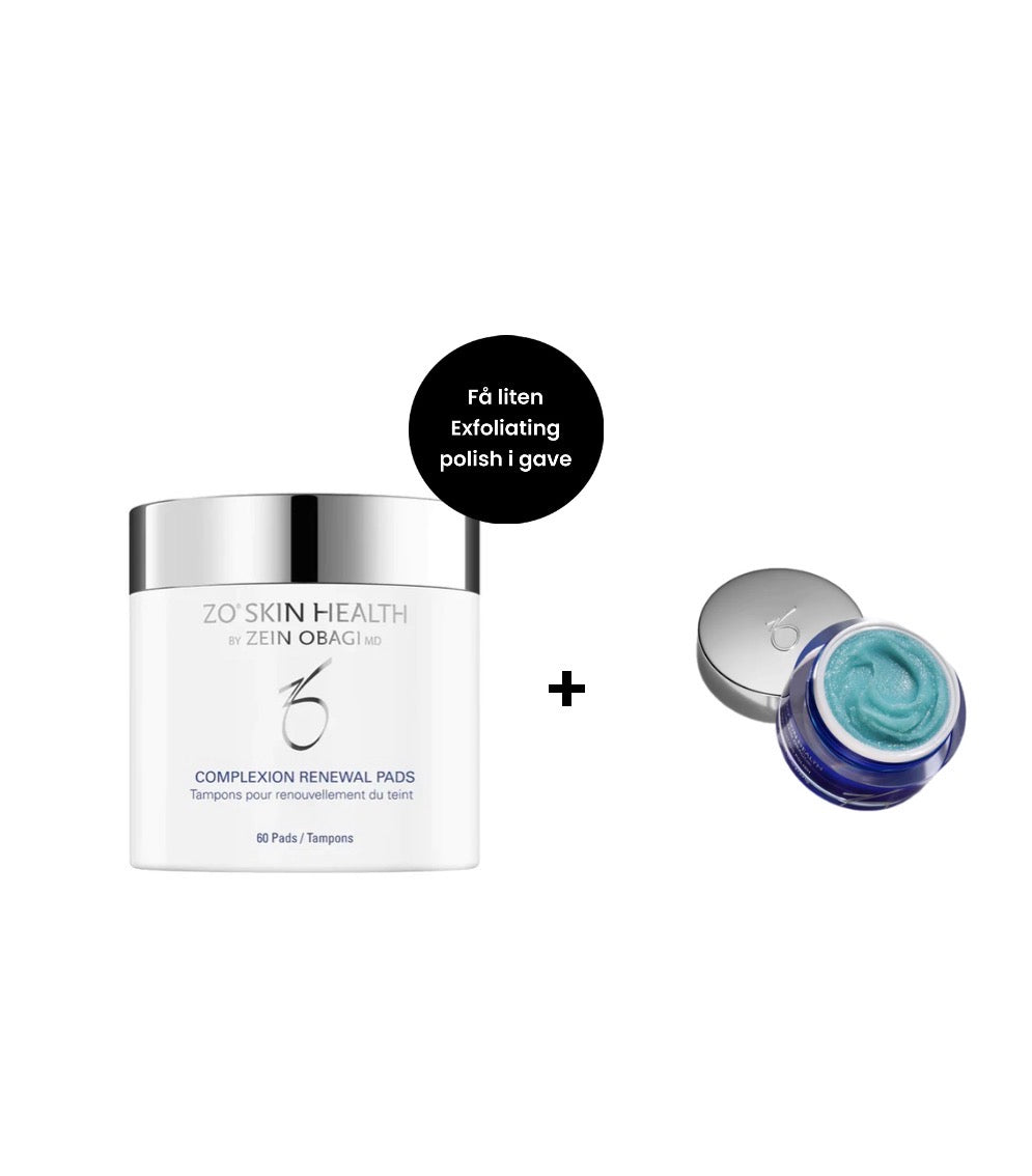 ZO Skin Health Complexion Renewal Pads 60pads få med liten Exfoliating polish i gave Toner/Peeling