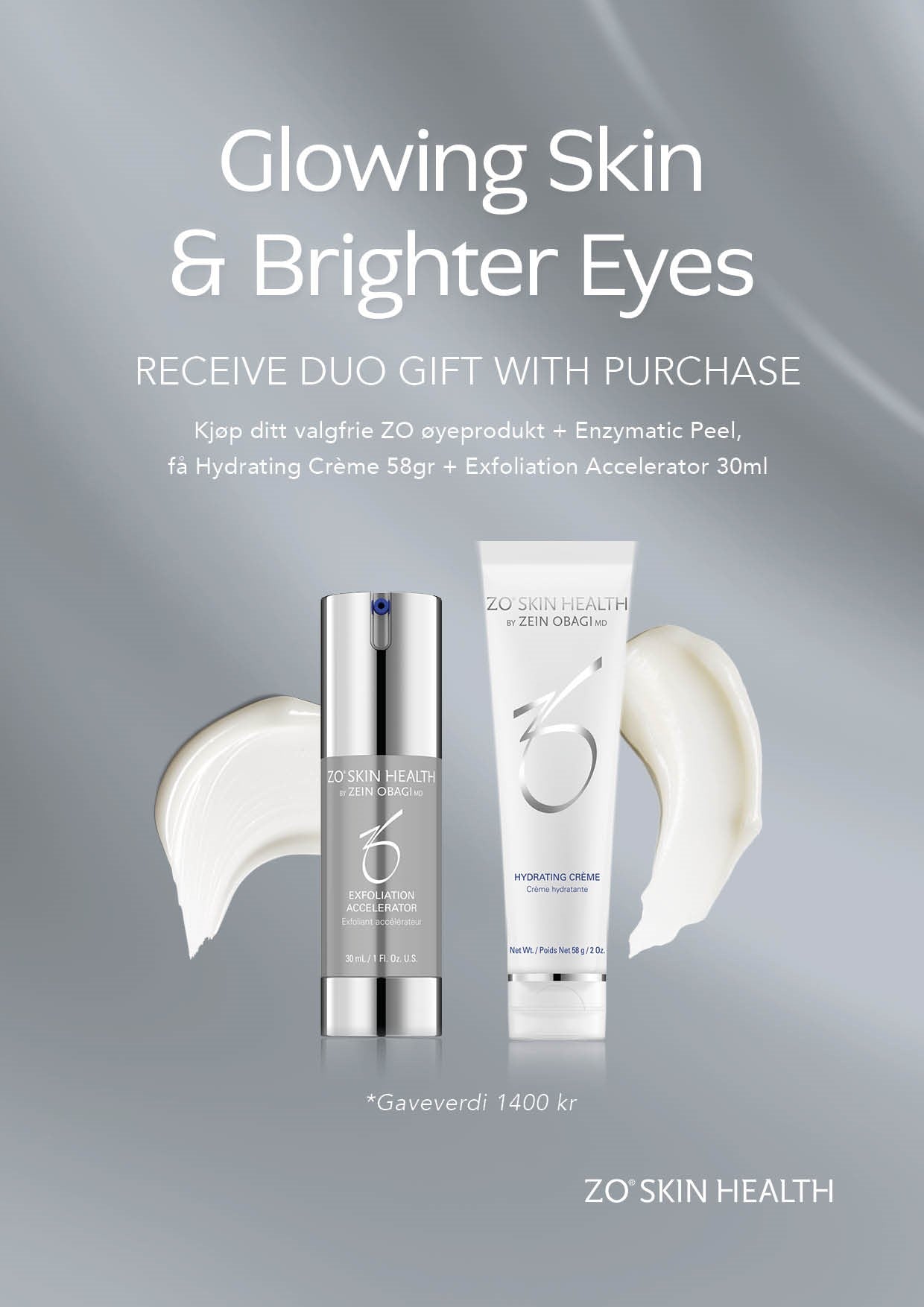 ZO Skin Health Growth Factor Eye Serum + ZO Enzymatic Peel, kampanje